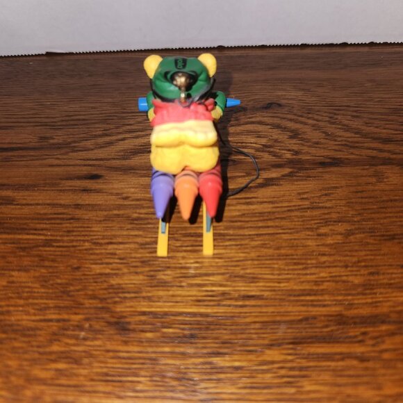 Hallmark Keepsake Ornament 1998 Crayola Bright Sledding Colors Bear Figurine - Picture 3 of 7